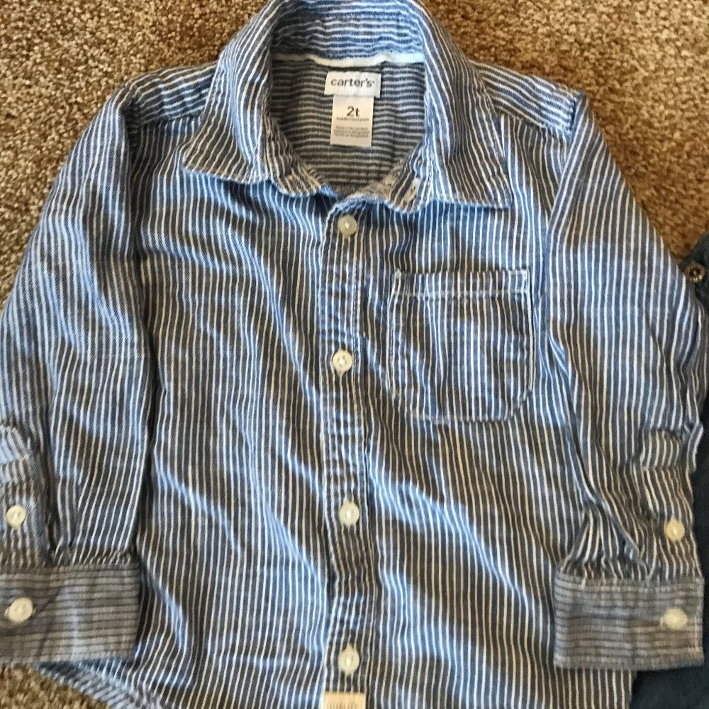 Carter's long sleeve striped shirt 2T